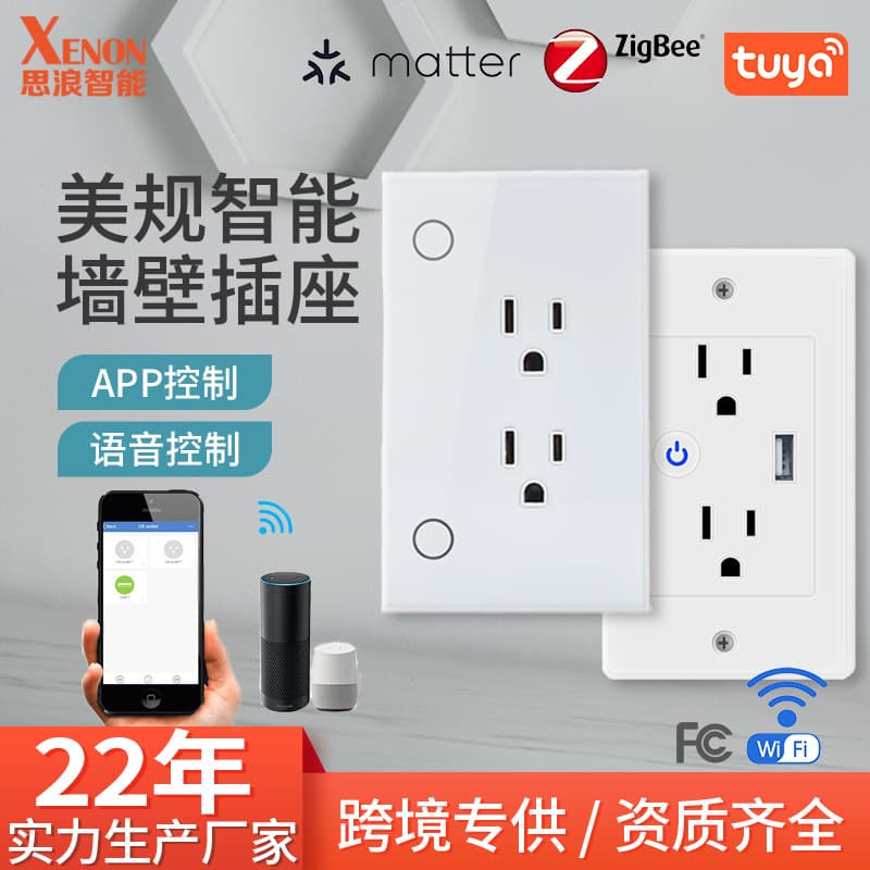 118 US Standard Wall Socket with Graffiti, Wi-Fi, Smart Socket, Zigbee Remote Timer Switch, Homekit Wall Socket