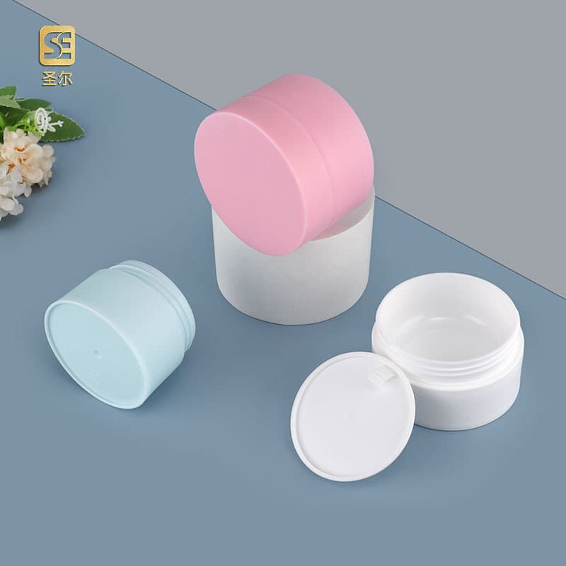 Factory stock custom round double-layer thick mask jars in 5g, 15g, 20g, 30g, 50g, made of PP material for cream and ointment
