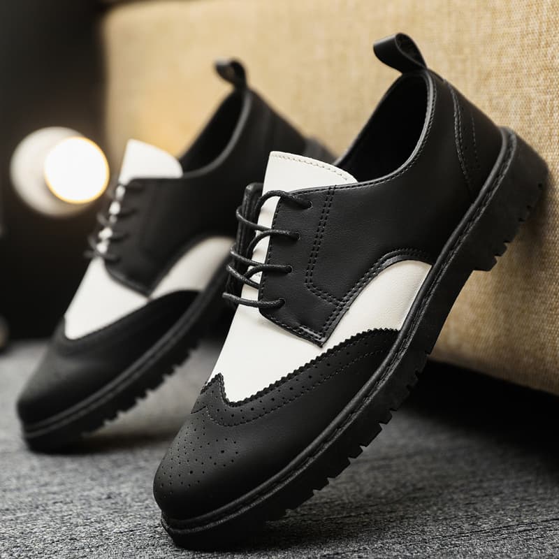 Anti-slip Young Black Middle-aged Dad High-end Premium Wear-resistant British Style Casual Men's Formal Leather Shoes Autumn Version