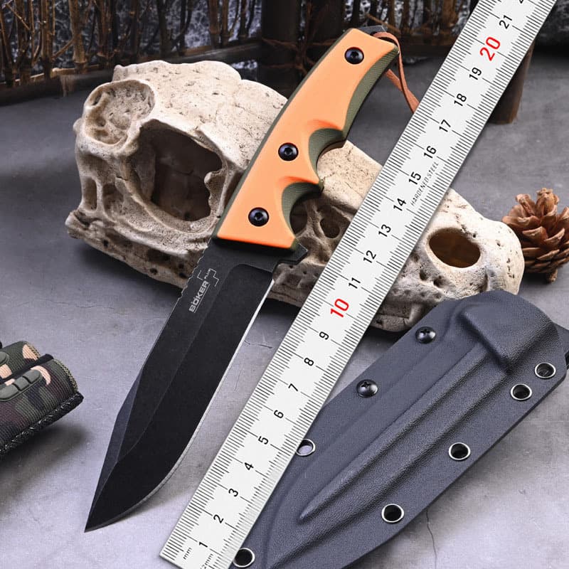Extreme Outdoor Straight Knife High Hardness Portable Hunting Gear Wilderness Survival Knife Wild Survival Knife Sharp Fruit Knife