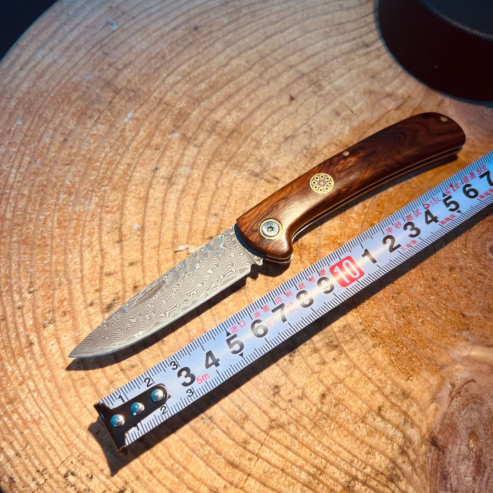 Damascus Folding Knife Handle Meat Knife for Beef and Mutton, Fruit Peeler, Multi-purpose Small Knife, Household Fruit Knife, Cross-border