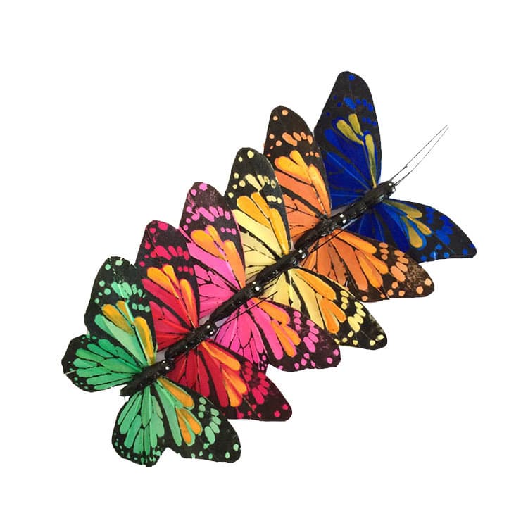 Handmade Feather Material Factory Direct Sales Feather Butterfly Simulation Butterfly Wedding Decoration In Stock
