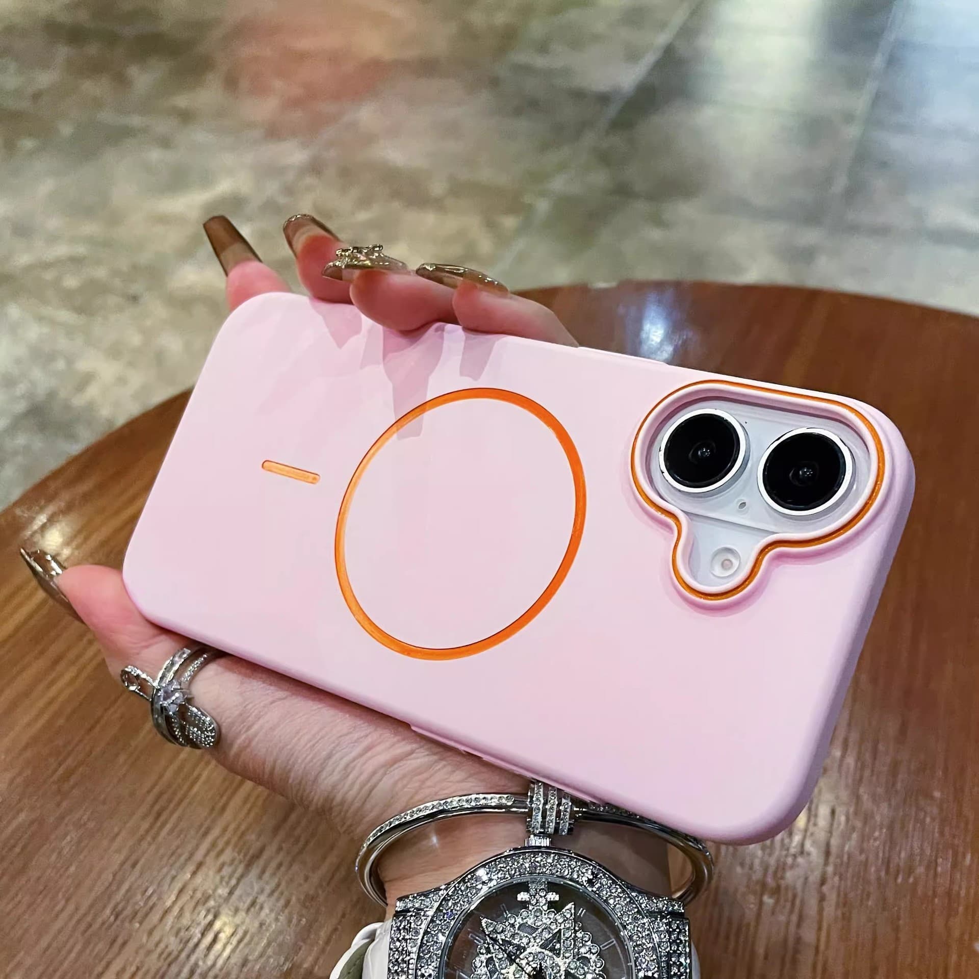 Compatible with iPhone 17 Pro Max Skin-Friendly Ultra-Thin PC Case, Apple 16 Metal Buttons Strong Magnetic Protective Cover 13