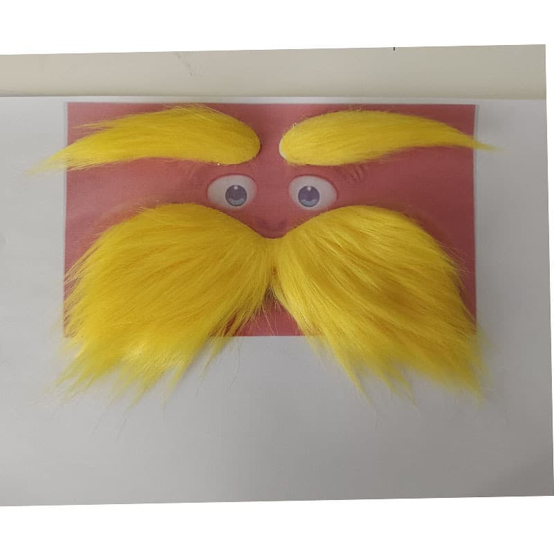 Self-Adhesive Fake Beard for Men, Performance Beard Prop for Halloween Party, Realistic Brown Big Beard