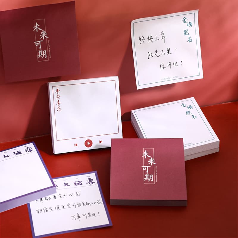 Creative Peace Joy Sticky Notes Student Inspirational Text N-Sticky Notes Study Office Message Memo Paper