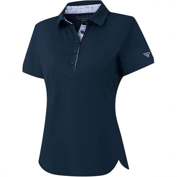 M MAELREG 5-Button Polo Shirts for Women Stretch Dry Fit Performance