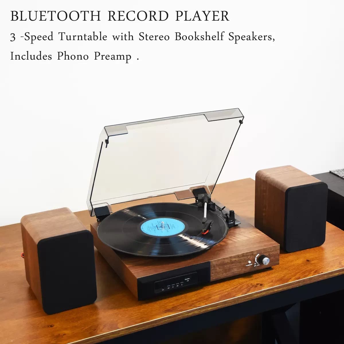 Cross-border Retro Vinyl Record Player Home Party Phonograph Bluetooth Speaker Multi-functional Independent Sound Chamber Decor
