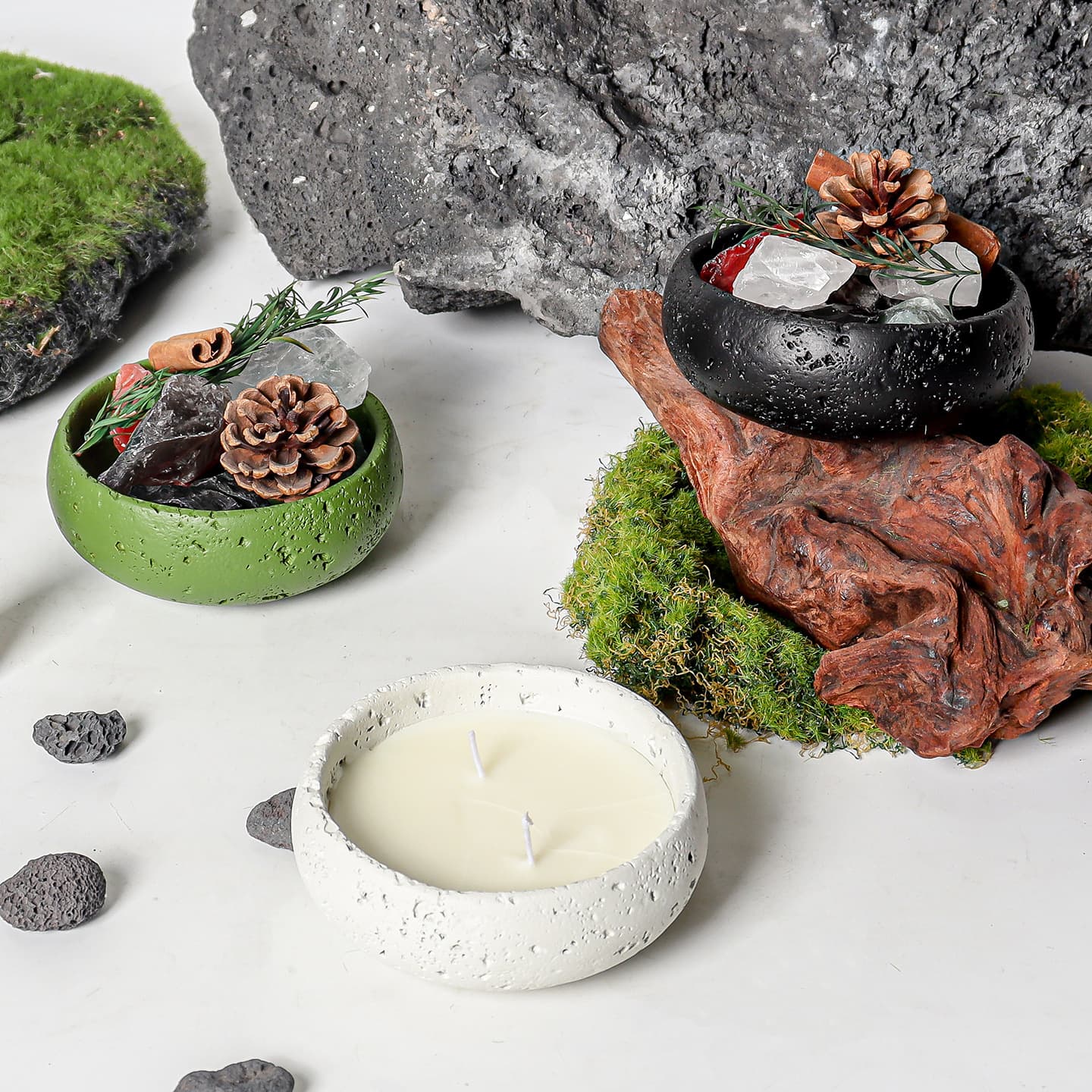 Amazon's Best-Selling High-Quality Flameless Aroma Diffuser Stone Essential Oil Fragrance Container Indoor Candle Fragrance Ornament