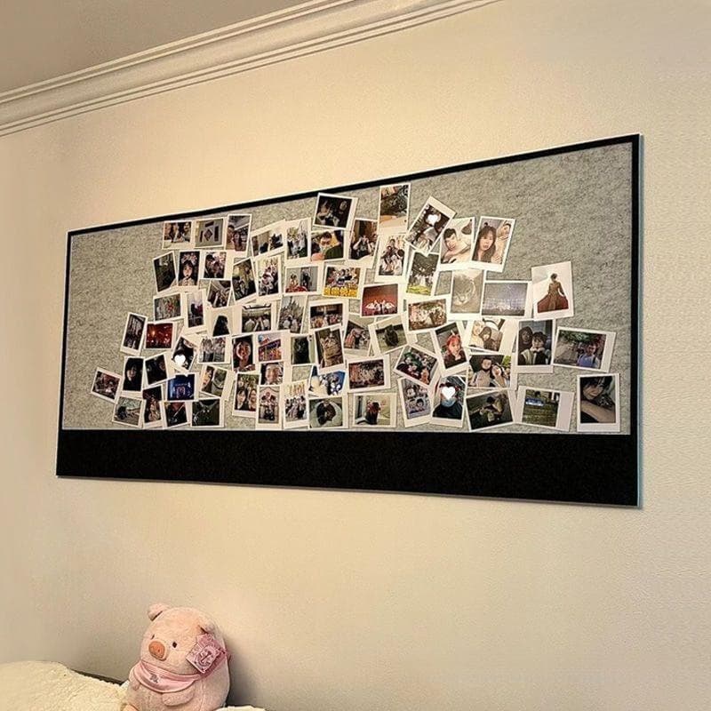 Felt wall decoration, custom-made felt board, wall stickers, photo wall, no message board, color blocking, self-adhesive for study and dormitory.