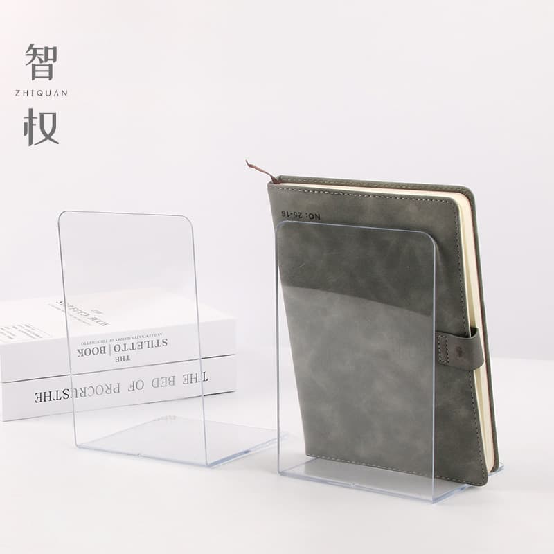 Transparent L-Shaped Bookends, Book Rack Stabilizer, Desktop Book Organizer Must-Have, TikTok Drop Shipping