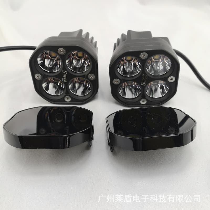 Universal four-leaf clover black shading car 3-inch 40W square light 4LED work light cover off-road vehicle spotlight lampshade