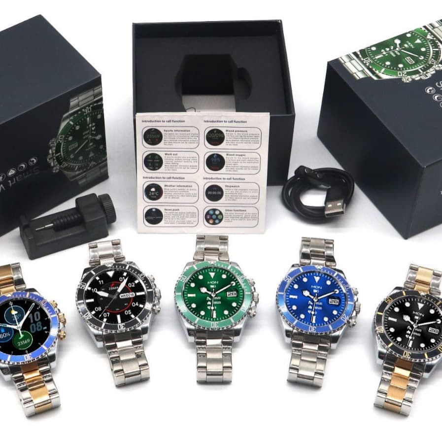 Aw12 Intelligent Watch Stainless Steel Green Ghost Dial Interchangeable Night Light Rotating Timer Dial Manufacturer Supply