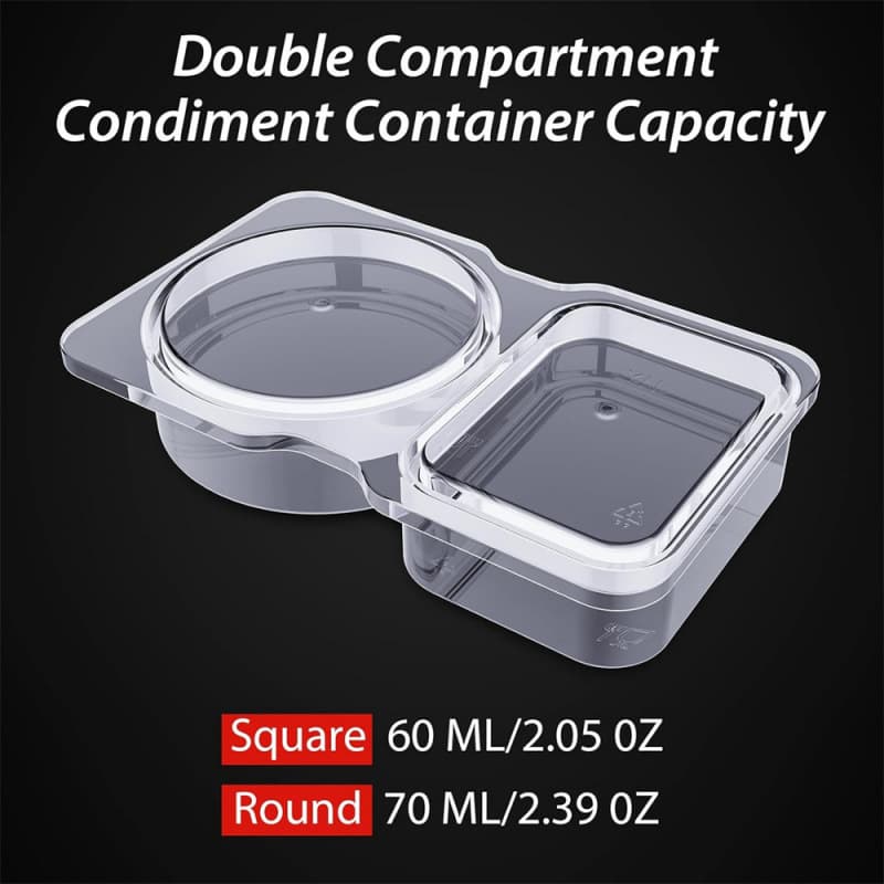 Disposable Plastic Sauce Box Salad Dressing Dip Sauce Condiment Cup Chinese Style Takeaway Container Microwavable Non-Biodegradable
