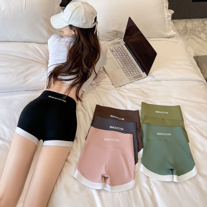 Three-quarter Anti-Exposure Shorts, High-Waist Shark Skin Leggings, Contrast Color Butt-Lifting Yoga Shorts, Safety Shorts, Wear-Out Sports Shorts