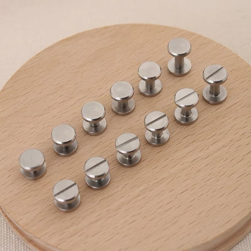 Stainless steel wheel nails, belt belt screws, flat pins, account book nails, I-shaped nails, face diameter 10mm