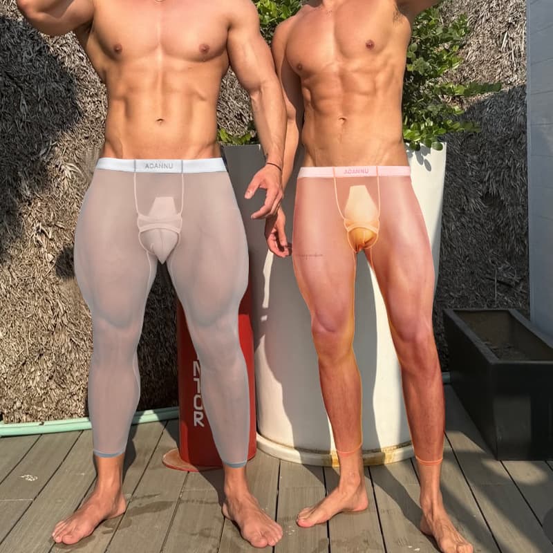ADANNU Transparent Sports Pants Sexy Low-Rise Bulge Pouch Comfortable Erotic Underwear Boxer Briefs AD774