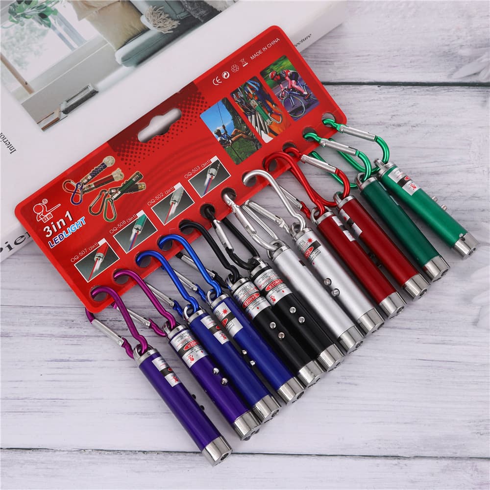 Aluminum Clip Infrared Laser Pen 3-in-1 Mini Laser Light Infrared LED Laser Light Cat Toy Infrared