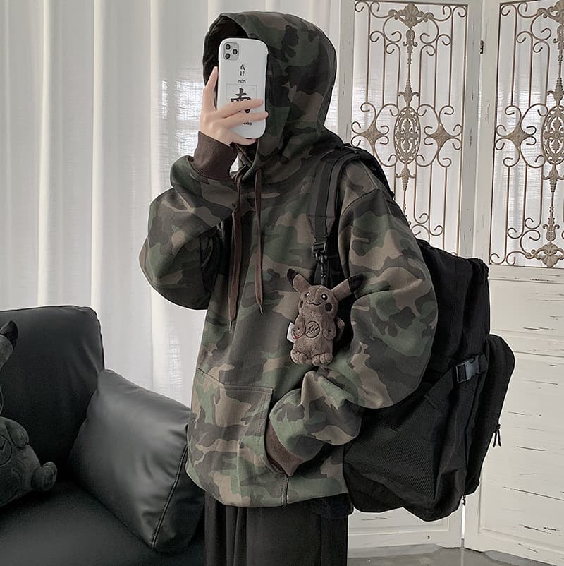 2026 Camo Hoodie Men Autumn Hooded Jacket Casual Workwear Jacket Youth Loose Fit Top Dropshipping