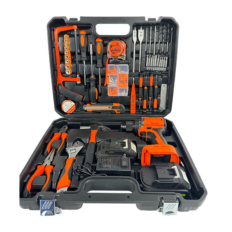 Cross-border 21V Lithium Drill, Home Assembly Electric Screwdriver, Multi-functional Rechargeable Hand Drill Set