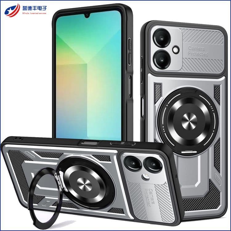 Compatible with Samsung A06 Phone Case, Youjia Skin-Feel Case with Stand, Magnetic Samsung A36 Shockproof A56 Protective Cover
