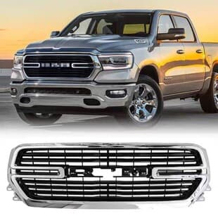 For 19-25 Dodge RAM 1500 Pickup Grille, OEM Style Chrome Grille