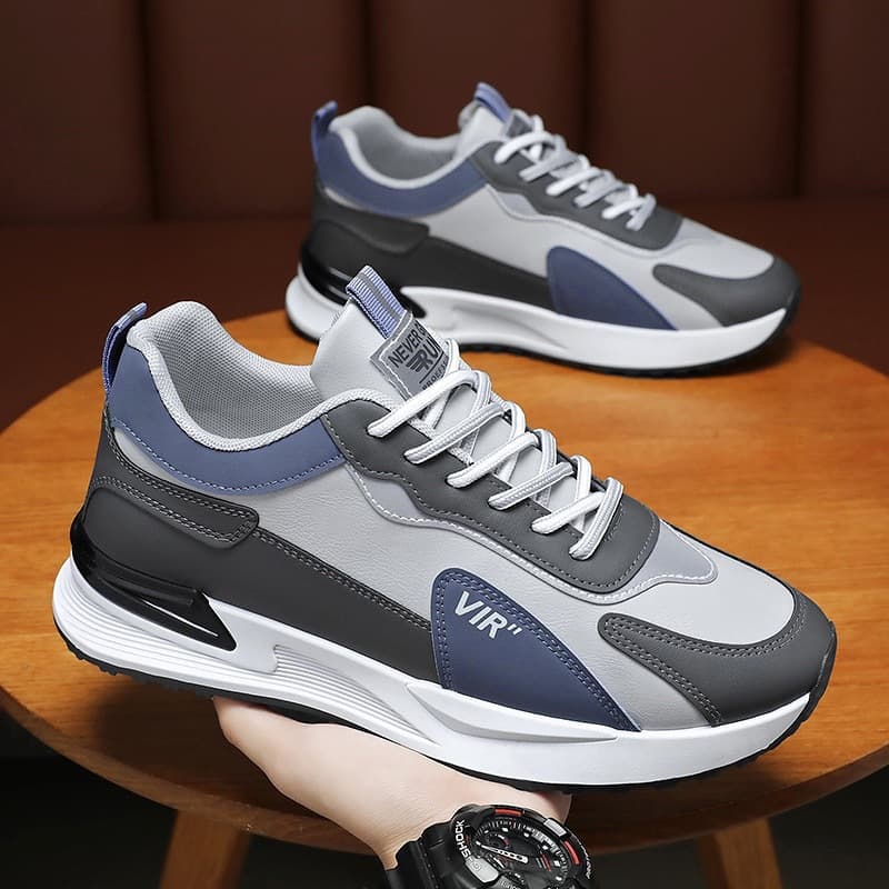 Sports shoes 2026 new autumn and winter casual work comfortable and versatile wear-resistant leather waterproof and non-slip running shoes for men