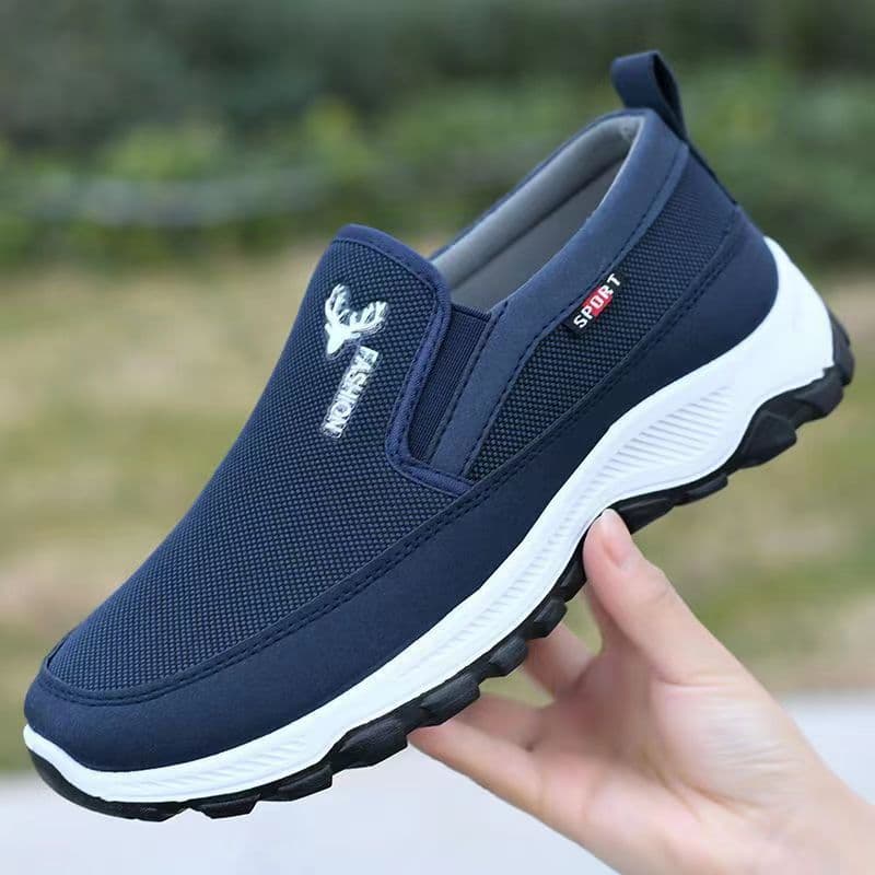 Spring Summer Autumn Fly Knit Men's Running Shoes Mesh Breathable Casual Comfortable Non-Slip for Middle-Aged and Elderly Men
