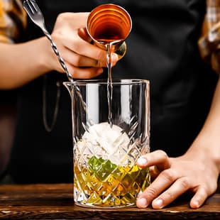 Factory Wholesale Japanese Style Glass Cocktail Mixing Cup Bar Cocktail Mixing Cup Cocktail Shaker Tool Set