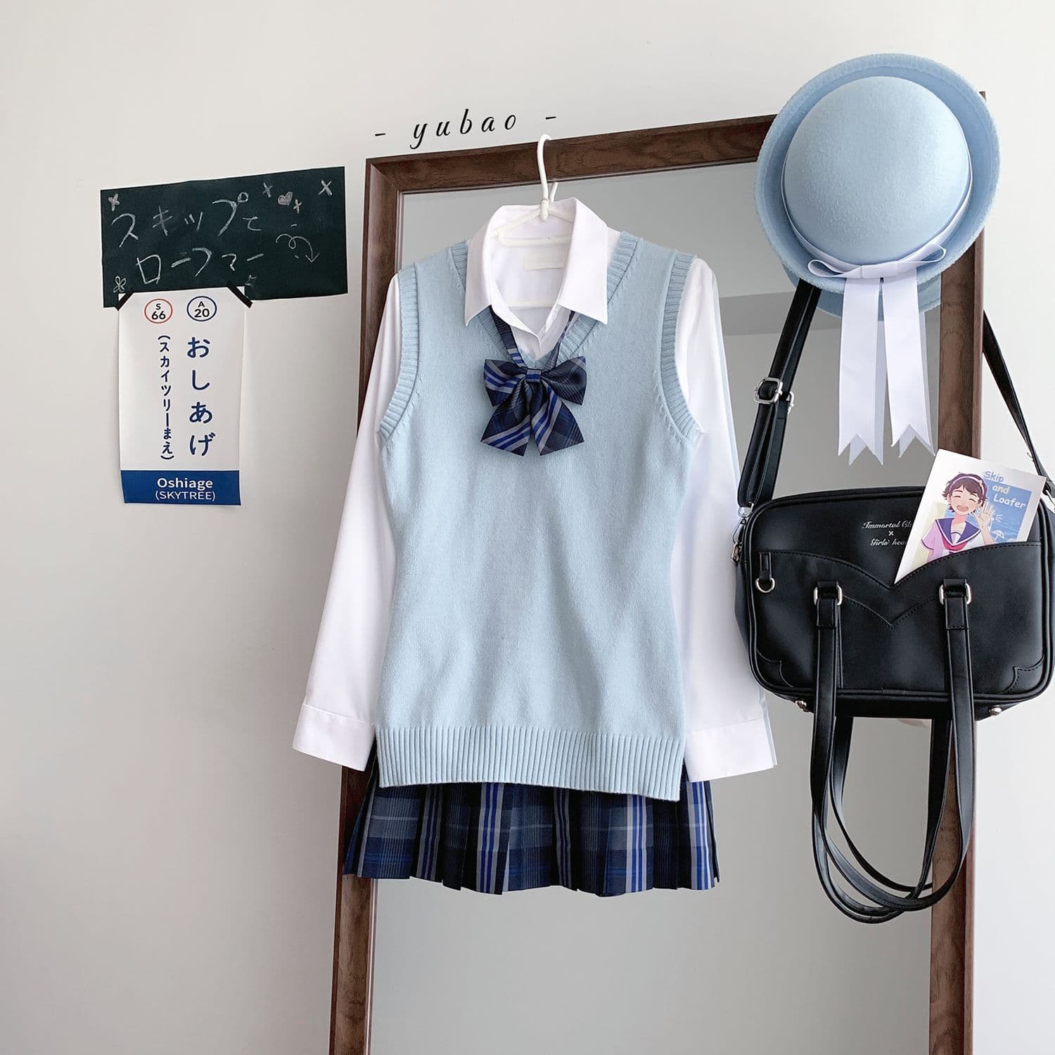 Original JK Waist-Cinching Vest Sweater Japanese Uniform College Style Solid Color Versatile Knitwear Autumn Winter