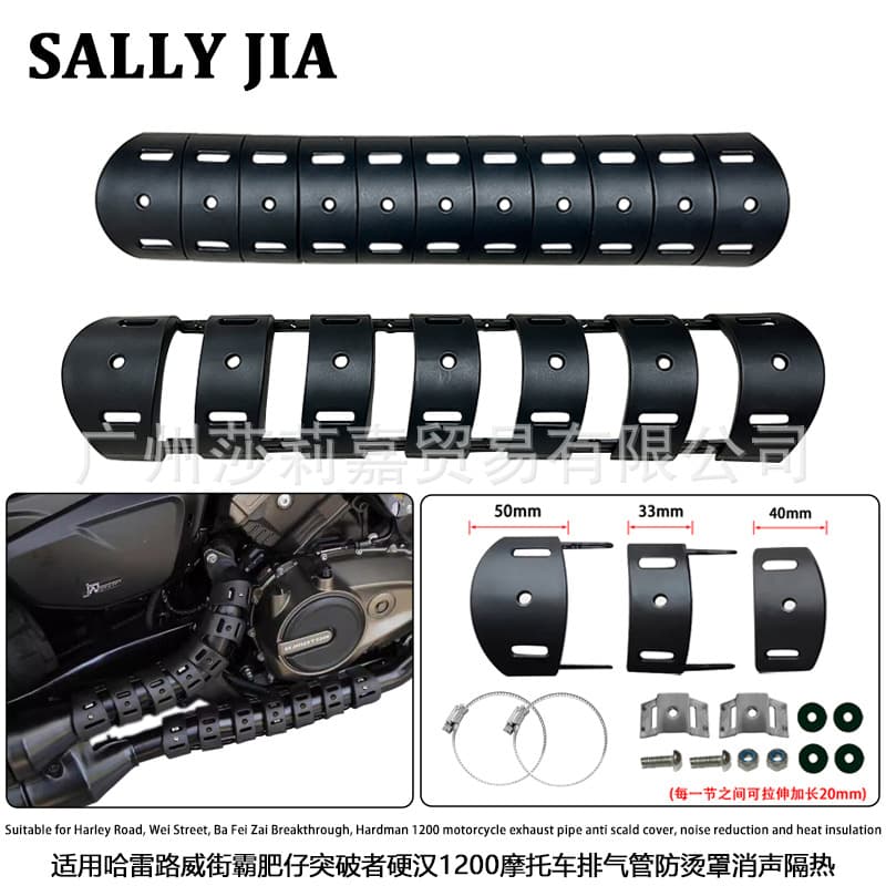 For Harley Road King Street Bob Fat Boy 1200 Motorcycle Exhaust Heat Shield Guard Muffler