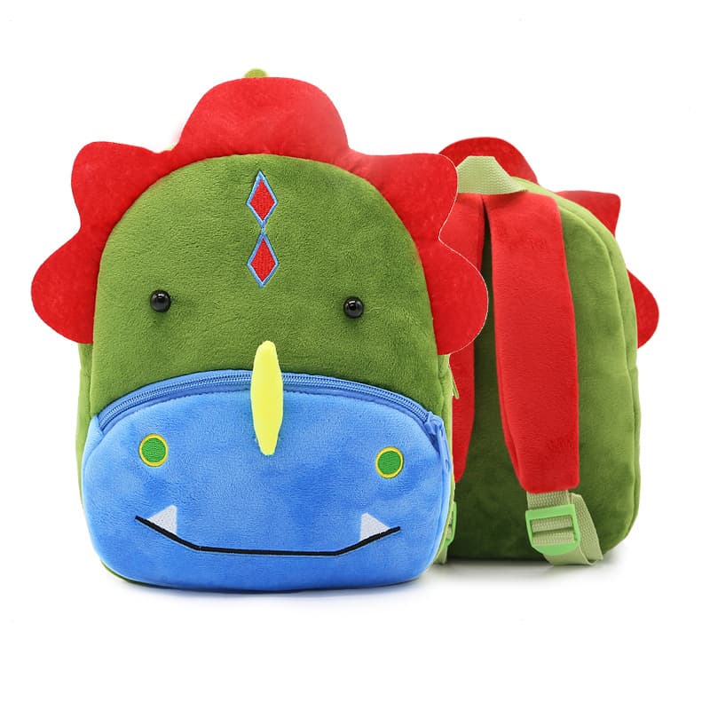 Cute Cartoon Animal Kids Backpack Wholesale Supply Double Shoulder Bag Kindergarten Plush Backpack Children's Bag Customizable Printing