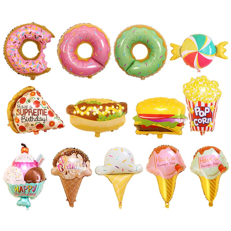 Hongxiang Balloon Aluminum Foil Balloon Mixed Color Donut Birthday Decoration Prop