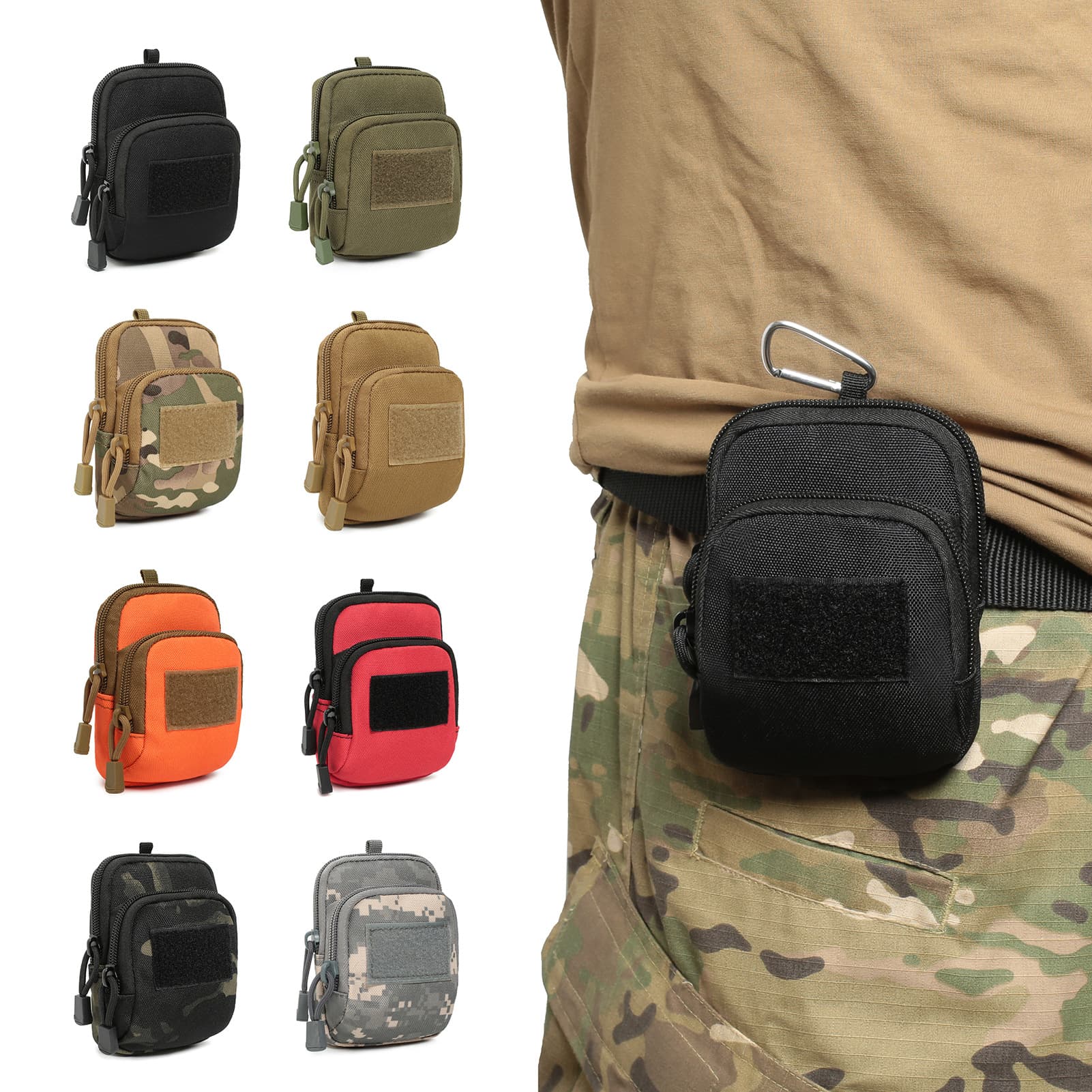 Outdoor Waist Small Pouch Belt Through Small Bag Multifunctional Storage Key Wallet Coin Purse Portable Casual