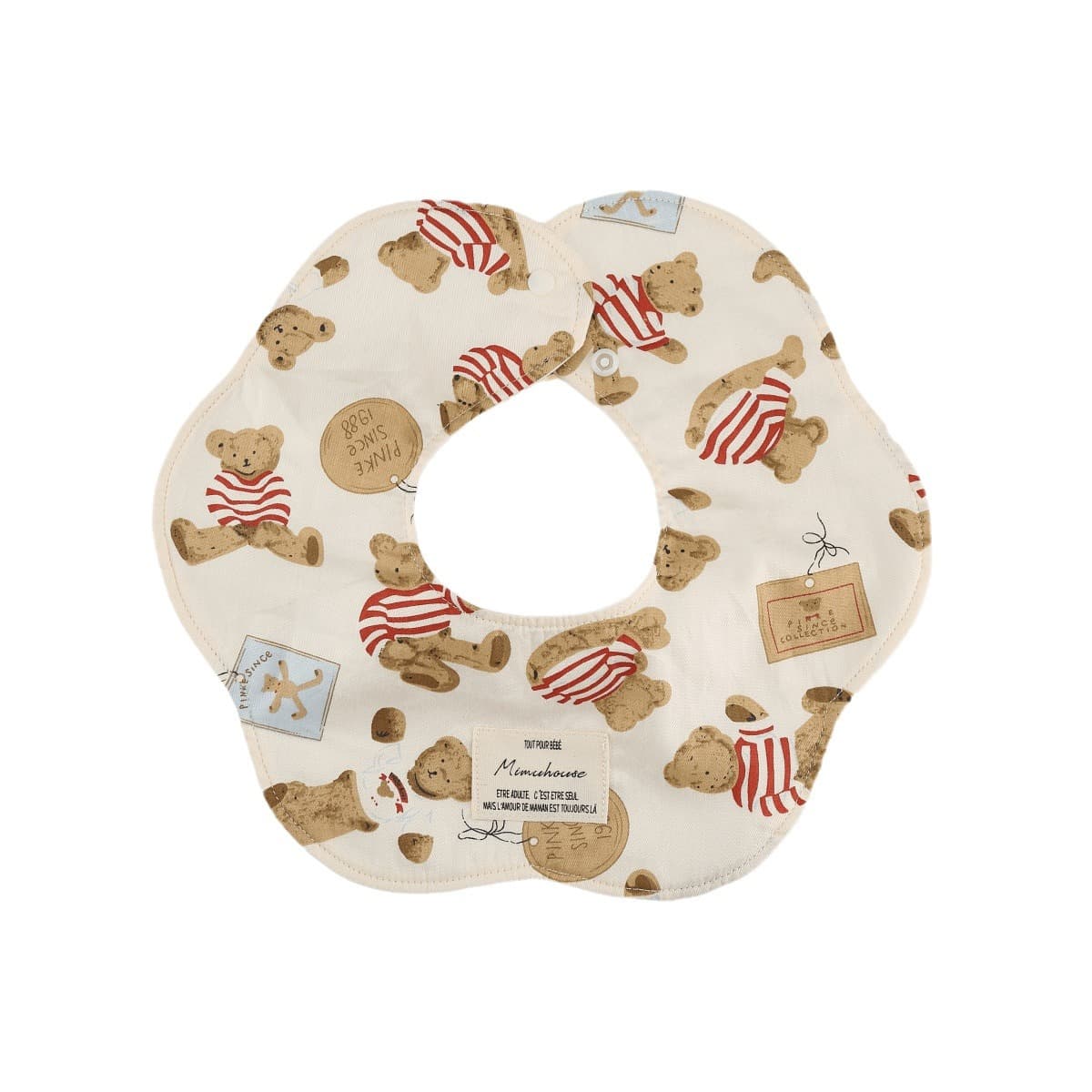 Korean Style Child Bibs Full Cotton Waterproof Baby Bib 360 Degree Rotatable Baby Saliva Bibs Feeding