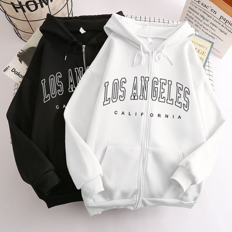 Cross-border cardigan hoodie European size BF style zip-up hooded long-sleeve jacket custom-made based on provided design and image plain hoodie