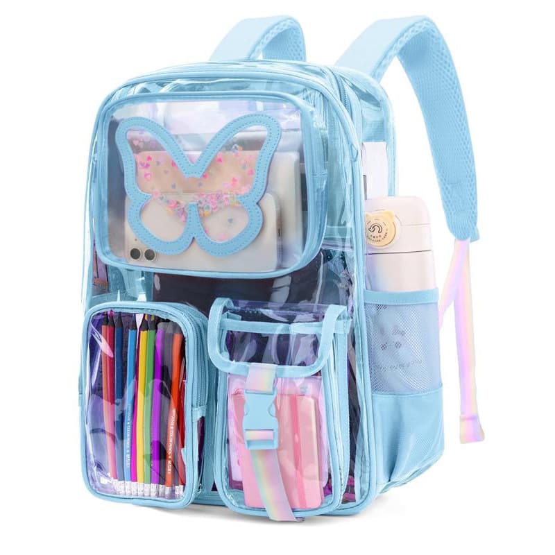 S 45451 Clear PVC Backpack School Bag