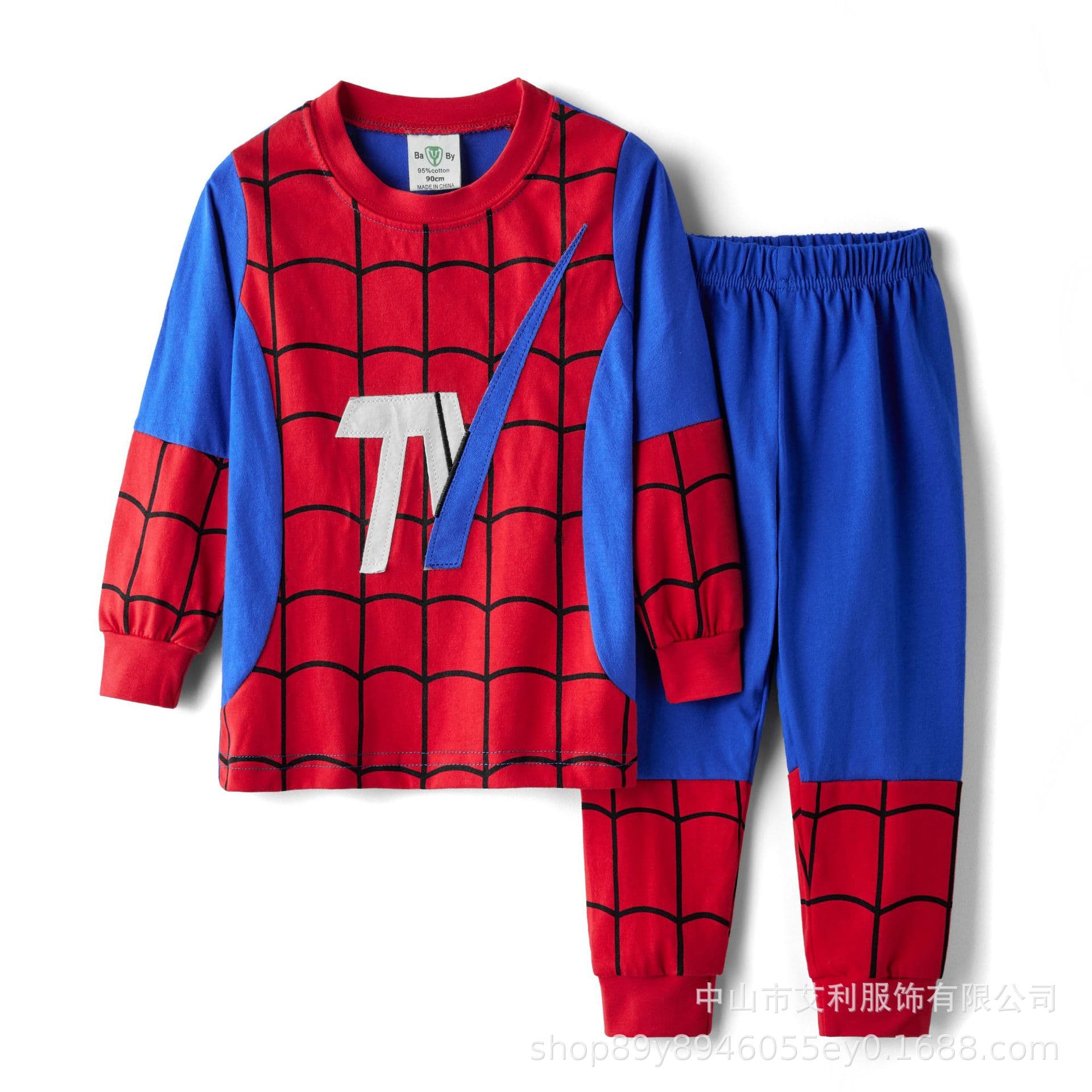 Children's Clothing Set Supply Boys and Girls Children's Homewear Cotton Long Sleeves Custom Processing According to Provided Images and Samples