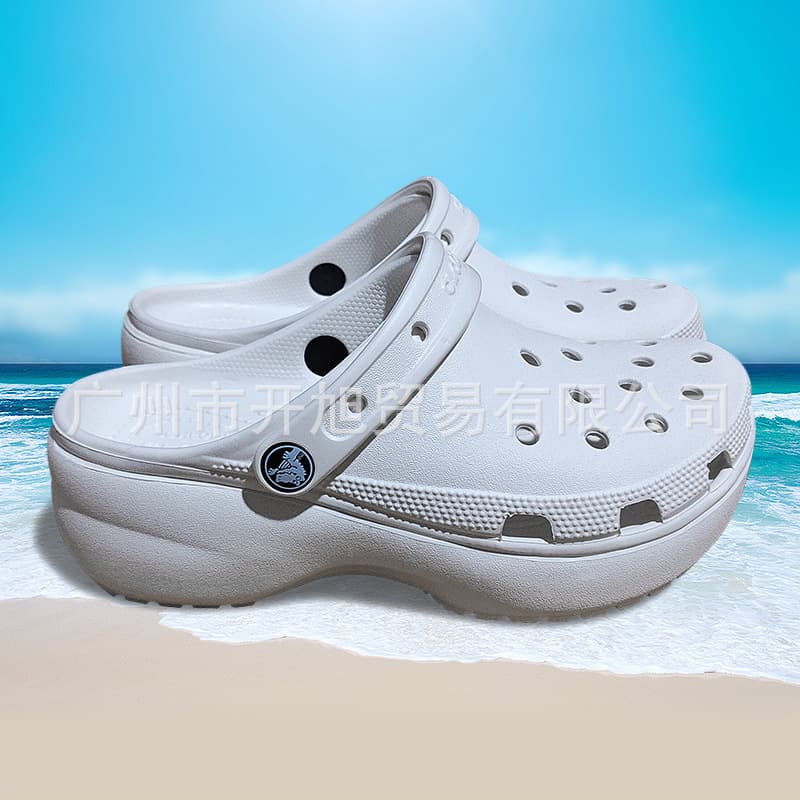 Women's Cross Cloud Clog Shoes, Summer Outdoor Thick-Soled Beach Shoes, Casual Non-Slip Closed-Toe Sandals