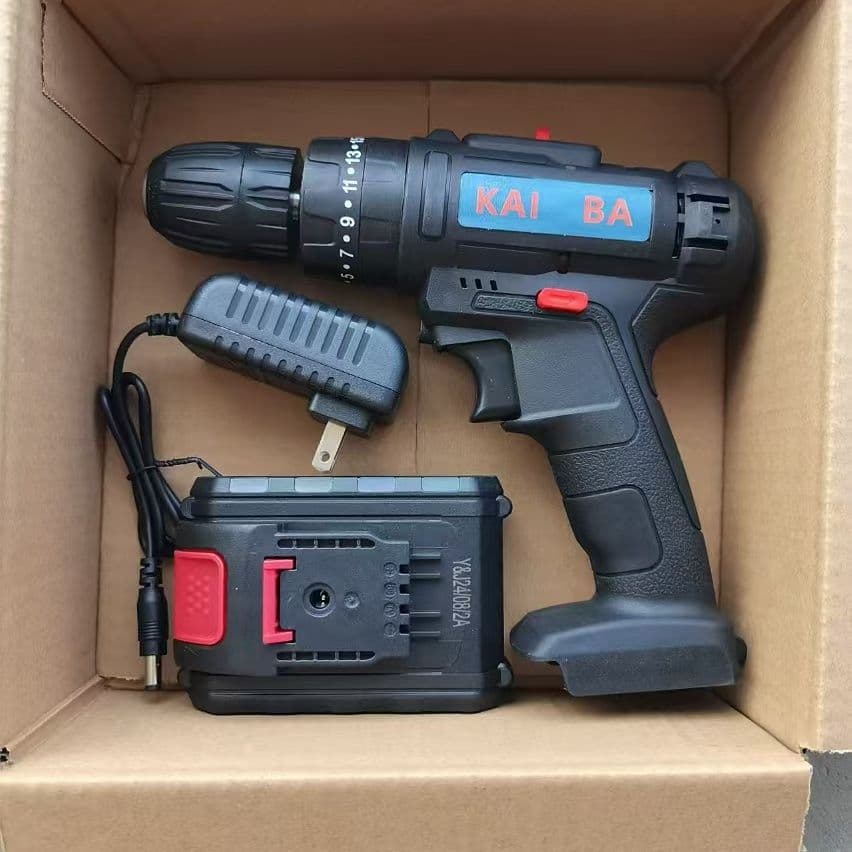 Industrial Grade Power Electric Drill Lithium Dual-speed Cordless Drill Impact Drill Household Multi-function Electric Screwdriver Factory