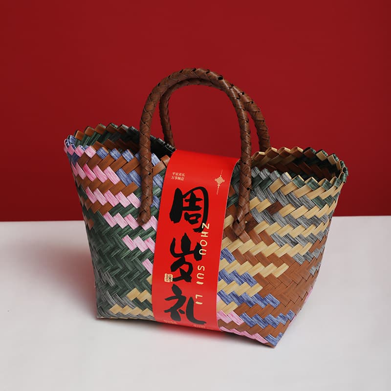 New Chinese Style Wedding Gift Packaging Red Gold Gift Basket Souvenir Bag Housewarming Birthday Celebration Gift Box National Trend Handheld
