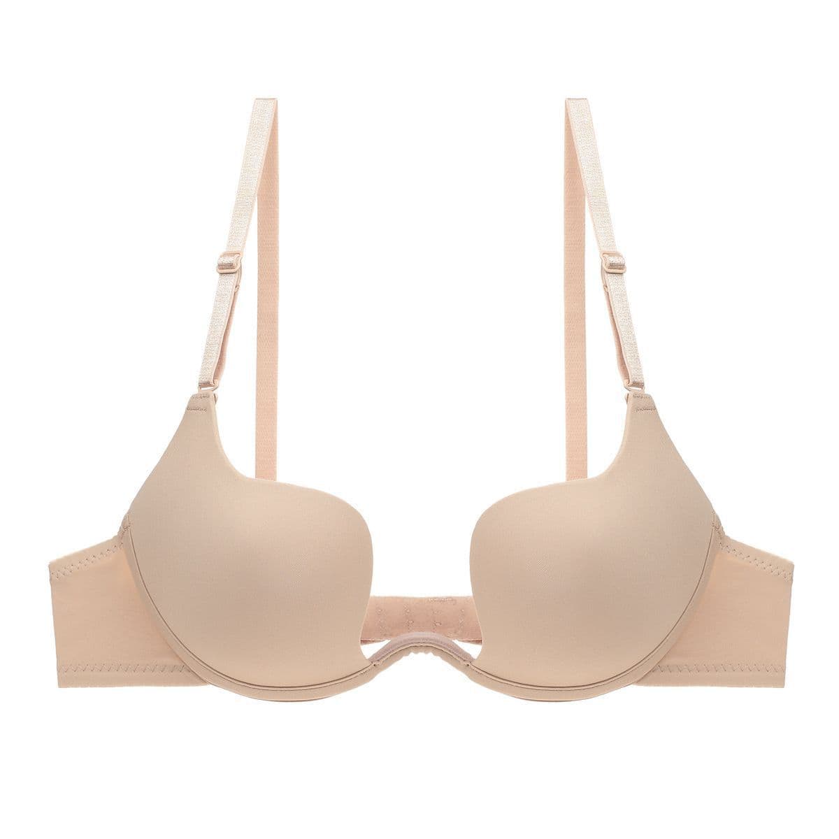 Mango Cup Push-Up Low-Cut Backless Wedding Dress Bra, Sexy Women's Lingerie, Deep V Low-Cut Bra