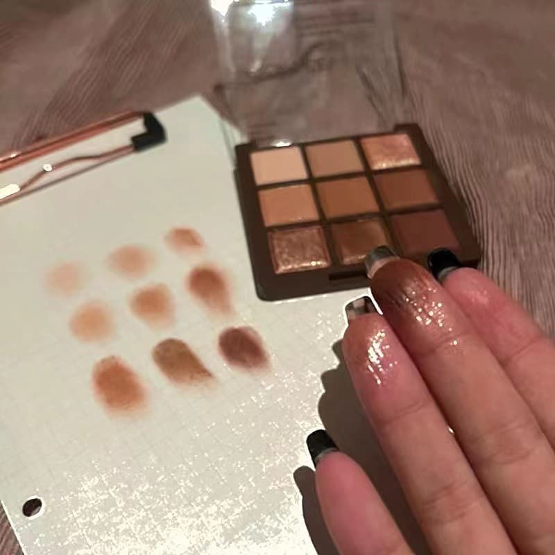 Chocolate Eyeshadow Earth Tone Eyeshadow Palette Natural Makeup Puffy Eyes Matte Shimmer Nine Colors New Student Beginner Bare Face