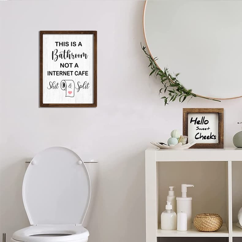 Wall decoration hangings bathroom photo frames hanging paintings Amazon European and American home cross-border wall decoration solid wood frame paintings wall hangings