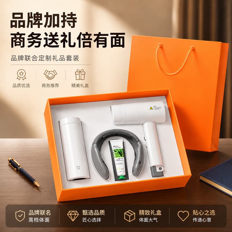 Xiaomi brand business gift set, high-end Xiaomi gift, practical souvenir for customers, customized logo gift