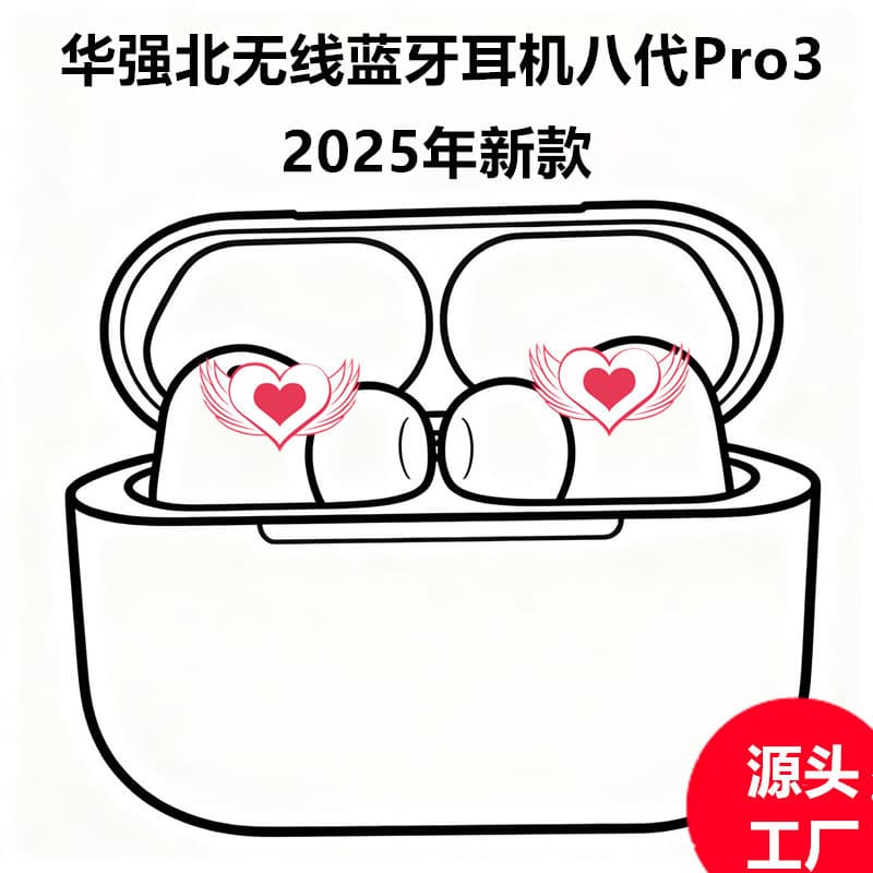 Huaqiangbei 8th Generation Wireless Bluetooth Headset Noise Reduction True Heart Rate Translation Pro3 Bluetooth Headset