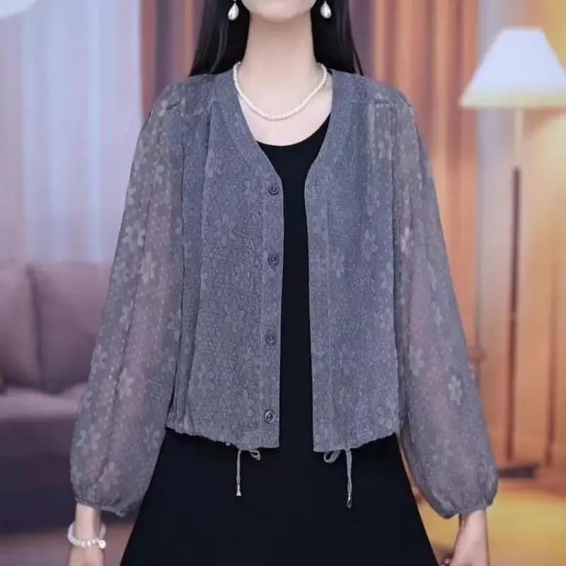 New spring/summer versatile cardigan, stylish and fashionable outerwear for women, elegant and slimming outerwear