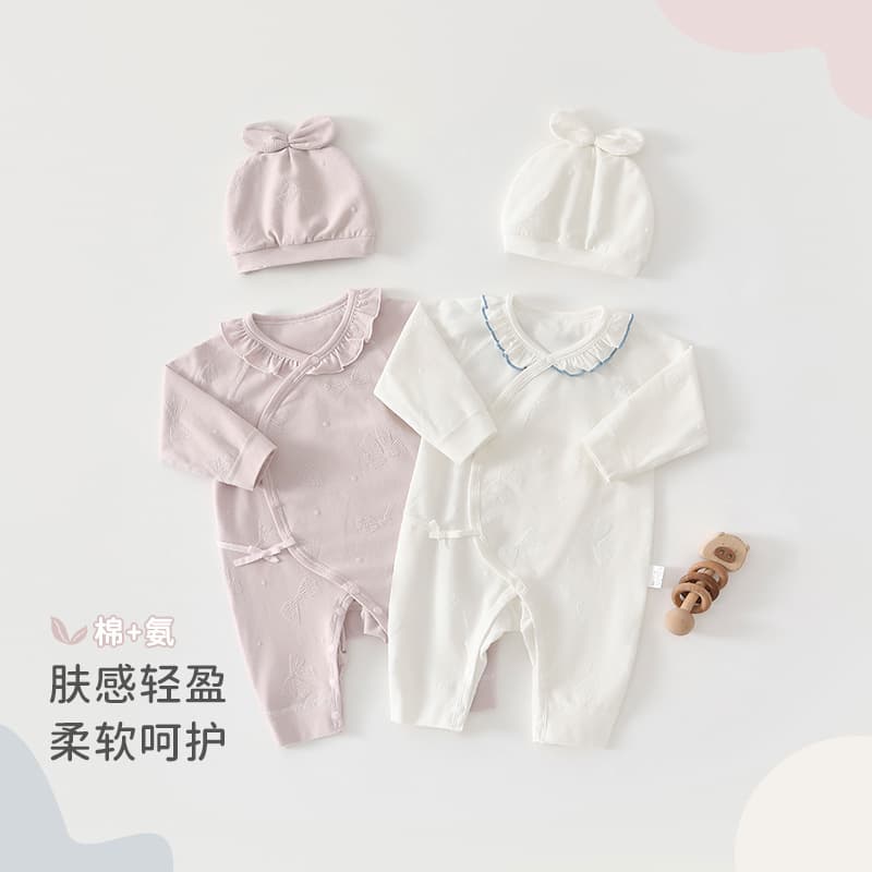 Newborn one-piece boneless type A baby autumn clothing monk clothing baby clothes infant butterfly clothing