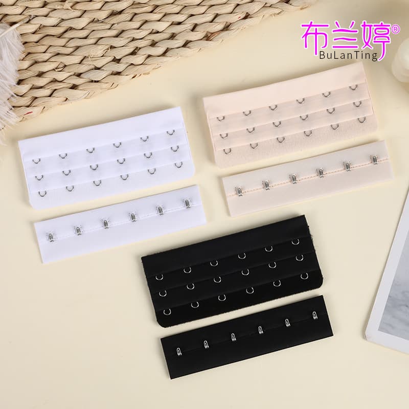 Three-row Six-hook Bra Matching Fabric Hooks Waistband Underwear Back Closures Paired Waist Support Buckles Hook and Eye Closures