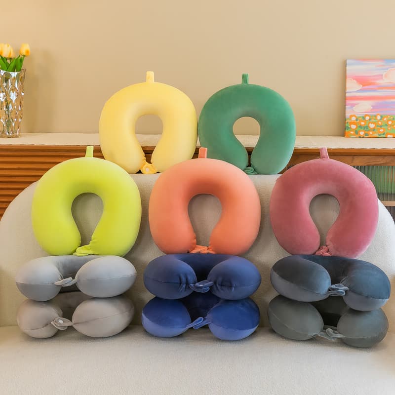 Memory Foam U-Shaped Cervical Pillow Travel Neck Pillow, Airplane Car Nap Pillow U-Shaped Factory Wholesale with Logo Printing