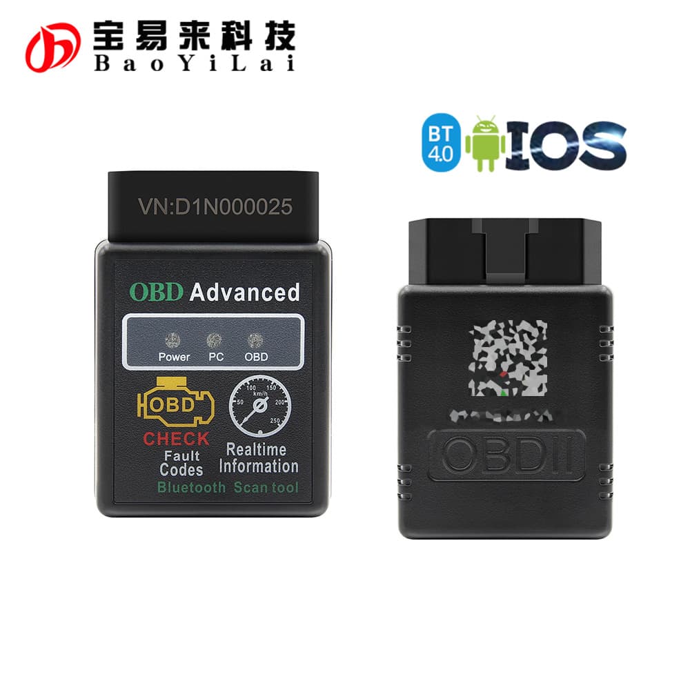 HH OBD 327 V1. Bluetooth 4.0 Car Scanner 9 Protocols ELM Supports Android and Apple Bagged